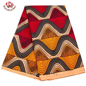 Tissu BintaRealWax tissu africain par cour motif de vague Polyester matériel véritable impression tissus de cire tissu pour le travail manuel FP6467