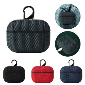 Étui en tissu pour AirPods 1 2 3 Étui de protection en tissu tissé de luxe de qualité supérieure avec porte-clés anti-perte pour Airpods Pro Pro2