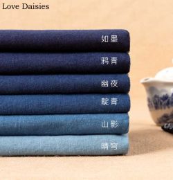 Tissu chinois traditionnel clair de travail à la poignée indigo bleu calico 100% coton tissu pour bricolage de décoration intérieure de la décoration sashiko broderie