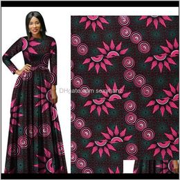 Tissu Vêtements Vêtements Ankara Polyester Imprime Binta Véritable Cire 6 Yards Tissu Africain Pour Robe De Soirée Navire Of3Es240x