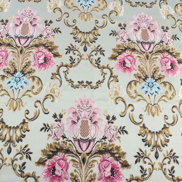Tela de corte brocado, Damasco Jacquard, flores en relieve, prendas, sofá, cortina, tela para tapicería, 145cm de ancho cortado a medida
