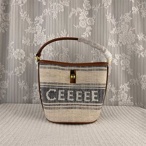 Sac seau en cuir de vache en tissu sac de créateur sacs fourre-tout pour femmes sac à main de mode boucle de verrouillage rotative sac à bandoulière Hobo sacs à bandoulière