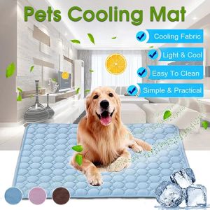 Tapis d'été rafraîchissant en tissu pour chien, couverture pour chat, canapé, respirant, lit d'été lavable pour chiens de petite, moyenne et grande taille, voiture