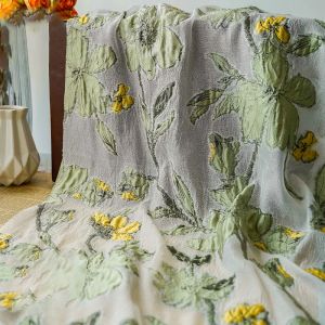 Tissu en Tulle gaufré teint en fil Jacquard, 50cm x 130cm, Style féerique doux, robe à fleurs, bricolage, tissu à coudre