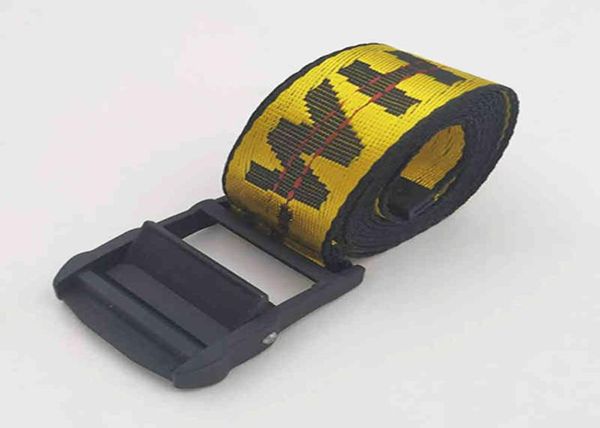 Fabric Fashion Belt With Iron Womens Digner White Yellow Industry Style 200cm Nylon Custom 13 Colors Iron Bouton CNZHE3354304