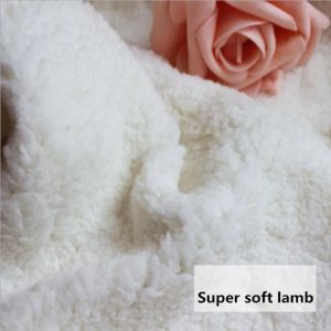 Tissu faux mouton de mouton femmes sherpa tissu en molleton pour la veste de manteau doublure blanc nouveau