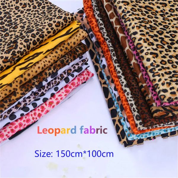 Tissu Fine mode tissu léopard 150cm * 100cm lait soie coton/Spandex tissu tricoté bricolage couture vêtements accessoire tissu léopard