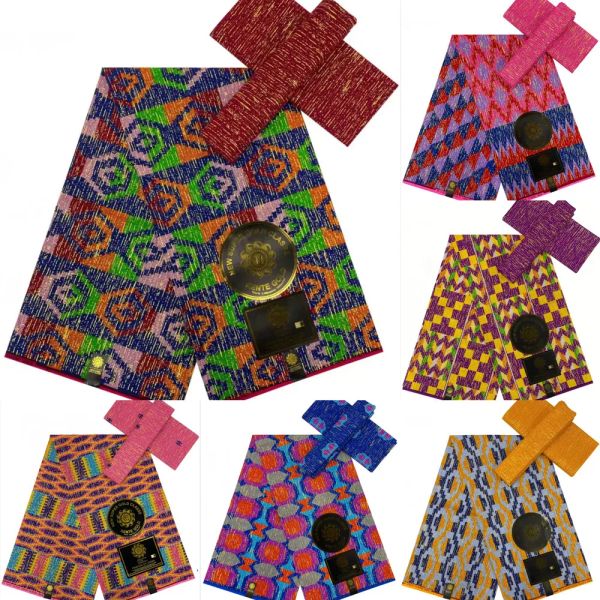 Tela envío gratis garantizado auténtica cera africana de alta calidad pagne cera caliente verdadera 6 yardas tela de costura africana ankara