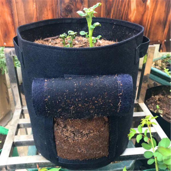 Plantadores de bolsas de jardín de telas Grow Bag Garden Camedera de plantación de recipientes Growing Bolsas de maceta transpirable para macetas para vivero