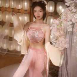 Tissu haut de gamme chinois classique sous-vêtements érotiques broderie antique poche du ventre hanfu costume jouant des rôles sexy érotique und