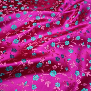 Tissu chariot floral de haute qualité teint en brocart 3D Brocade Jacquard Tissu pour femmes robe, sac, coussin, décoration domestique bricolage