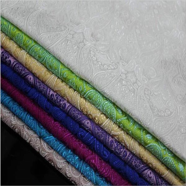Tissu HLQON 75 cm de largeur tissu teint en fil de brocart pour patchwork tissu en feutre telas drap de lit robe cheongsam manteau en tissu pour enfants
