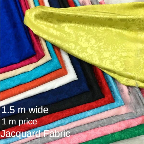 Tela Tela Jacquard Por Metro para Cheongsam Ropa Vestidos Costura Diy Flores Finas Tela Suave Y Sedosa Cortina De Verano Textil Opaco