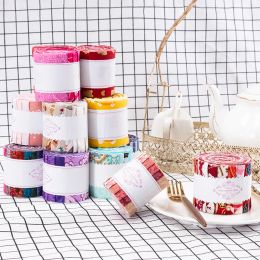 Tissu Jell Roll tissu japonais coton Floral Patchwork Quilter tissu fait main Kit de couture 6*110 cm/pièce 10 pièces/lot JA115