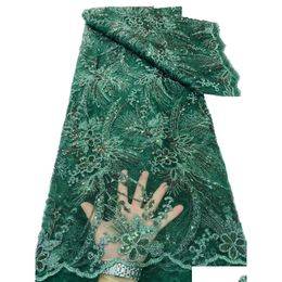 Tissu dernier mticolor sequins français net tle tle lace 5 yards broderie couture floral couture africaine robes habitres moderne femelle nigéria dhobh