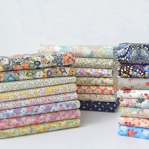 Tissu Liberty coton popeline mousseline tissu mince été Floral pour coudre des vêtements bricolage accessoires faits à la main par demi-mètre 230419