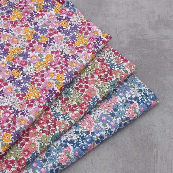 Tissu Liberty tissu Small Floral Cotton Poplin Imprimé Tissu pour la coute à coudre Patchwork D240503