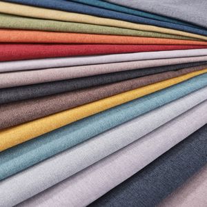 Tela de lino para sofá, material textil, tela sólida para muebles, costura DIY, tela de tapicería lisa, 100,145 cm, 230419