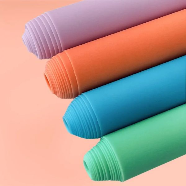 Tissu vinyle gelée mat 46x135cm couleur bonbon, vinyle PVC imperméable lisse pour nœuds de cheveux, porte-clés, bijoux, couture, sac à main, fabrication 0.7mm