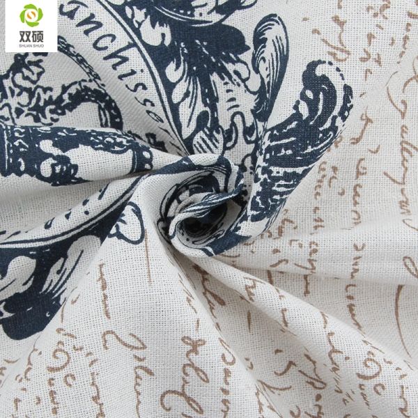 Tissu nouvel artiver tissu vintage tissu de coton de style couronne impériale pour rideaux, canapé, coussin, oreiller 150 * 50cm m4