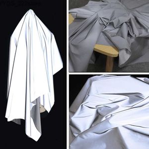 Fabric Night Vision Reflective Safety Warning Fabric 50cm Chemical Fiber Weathercoat Fabric YQ231109