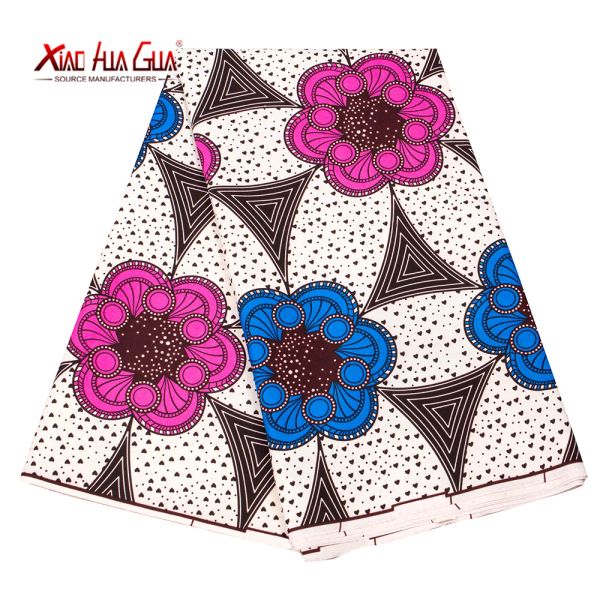 Tela de poliéster tela estampada africana Anakra diseño de moda Diy telas para coser tela para vestido Material de tela por yarda FP6461