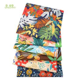 Stof Bedrukt Effen Katoen Stof Tropisch Regenwoud DIY Naaien Quilten Voor Baby Kinderen Overhemd Kleding Poplin Materiaal 230613