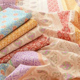 Tissu coton pur tissu bricolage fait à la main pour coudre style ethnique floral respirant bonne absorption d'humidité douce par mètres d240503