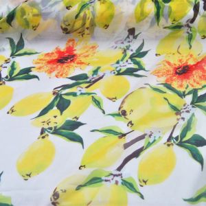 Tissu en mousseline de soie robe en tissu grand large blanc jaune jaune horizontal rouge motif décoratif robe chemise de doublure