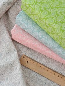 Tissu petit paisley motif jade noix de cajou pur tissu tissu à la main coton pur coton pur par un demi-mètre d240503