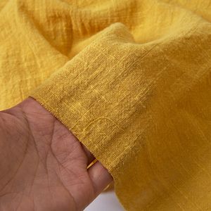 Tela Tela de algodón de lino suave y fino Material orgánico de color sólido Lino natural puro para coser ropa hecha a mano Tela de retales 230419