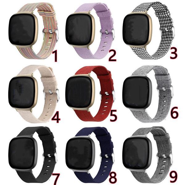 Bracelet en tissu pour Fitbit versa 3 bracelet de montre toile versa3 bracelet de remplacement en nylon bracelet de montre intelligent