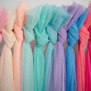 Fabric Super Dense Mesh Fabric Soft Veil Gauze Fabric Gauze Skirt Wedding Stage Decoration Solid Color Transparent Wire Lace Fabric P230506