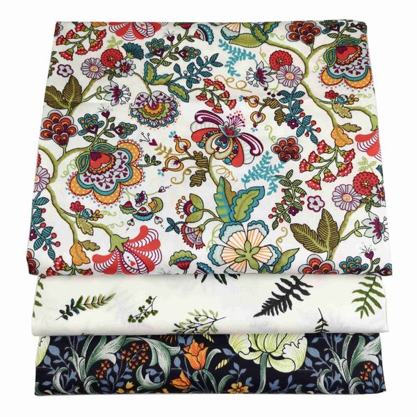 Tissu Syunss Retro Imprimé Tissu avec des fleurs Coton Craft tissu avec volets pour rembourrage Babies Cushions Robe Cora P230506