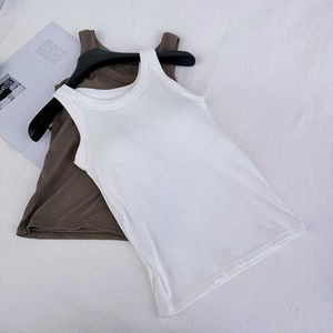 Film File respirable avec coussin de poitrine Costume de yoga Slim Fit Sports et Fitn Sleeve T-shirt Vest Side Hidden