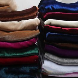 Tissu velours tissu quatre côtés élastique au mètre pour vêtements robes couture hiver uni épaissi drapé lustre polyester doux bricolage