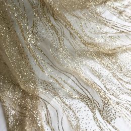 Fabric W145cm 1 metro/lote Gold/Plata/Pink Shiny Fabric Sporting/Decoración de bodas/Material de fiesta personalizado (Will Drow) X1375