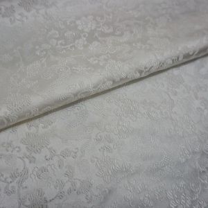 Tissu white dragon jacquard damask tissu, couture bricol