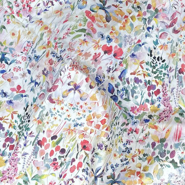 Tissu Wildflowers Rouge 80S Tissun Liberty Coton Tissu Pour Enfants Bébé Couture Tissu Robes Jupe DIY À La Main Designer Patchwork Mètre 230419