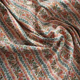 Stof garen geverfd reliëf bloemenjacquard stof retro elegant gestreept etnische stijl stof voor kledingtassen doe-het-zelf naaien 50cmx160cm