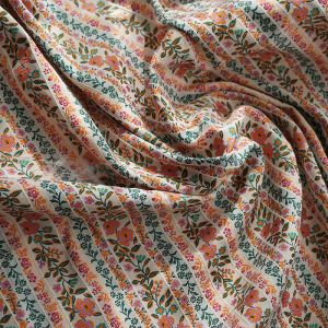 Tissu Jacquard Floral teint en fil gaufré, tissu de Style ethnique rayé rétro élégant pour sacs de robe, bricolage couture 50cm x 160cm