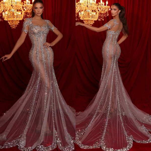 Fabulosos vestidos de noche de sirena cristal