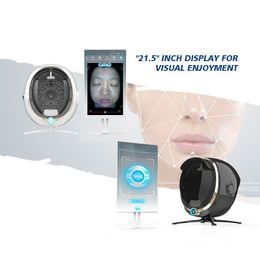 Analyse faciale Testeur de système de diagnostic de la peau Écran multilingue de 21,5 pouces Miroir magique 3D AI Analyseur de peau faciale Gestion de la machine Vente d'équipement de scanner