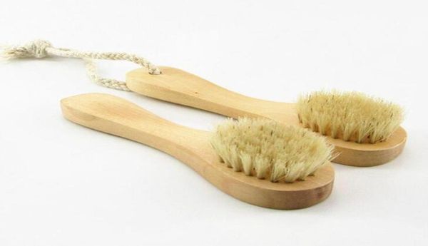 Brosse pour le visage en poils naturels, exfoliation pour la peau sèche, nettoyant pour le visage, masseur, lavage du visage, gommage, brosse nettoyante4032338