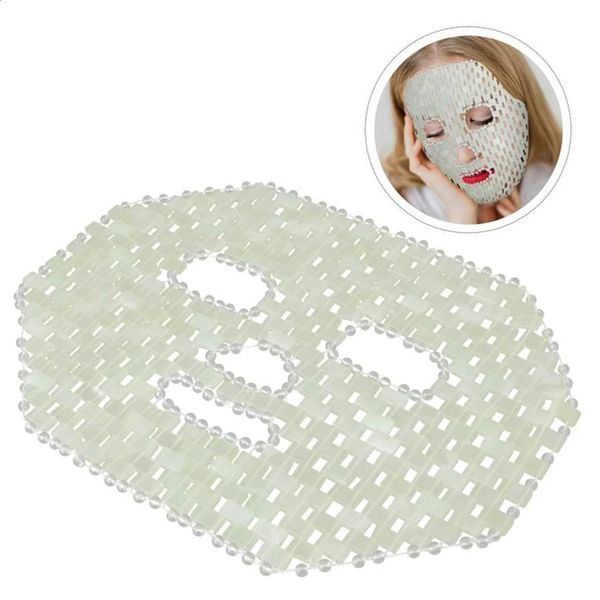 Dispositifs de soins du visage 100 masque de sommeil en jade naturel anti-âge yeux de sommeil apaiser la Fatigue beauté outils de Massage de la peau 231030