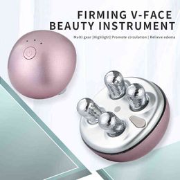Face Care Devices 3D Face Massager Roller Face Lift Massage Microcurrents Facial Lifting Roterende rimpel Verwijder strakke Anti Wrinkle Skin Beauty 0727