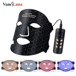 Gezichtsverzorging Apparaten 3D LED Infrarood Rood Licht Therapie Nek Siliconen Masker Huidverjonging Anti Rimpel Fleuren Anti Rimpel Machine 230617