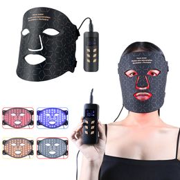 Face Care Devices 4 Colors Led Face Mask Red Light Therapy for Face Silicone Gel Nek Foto Huid Herjuvening Gezichtsmasker Anti Acne Bright