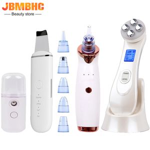 Face Care Devices 4 In 1 Beauty Kit RF EMS Beauty Device Microcurrent Radio Frequency Massager Ultrasone Skin Scrubber Blackhead Remover 230308