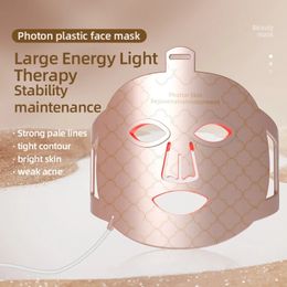 Apparaten voor gezichtsverzorging 4 in 1 Rode Led-lichttherapie Infrarood Flexibel Zacht Masker Siliconen Kleur Anti-aging Geavanceerd Pon IPX7 231121
